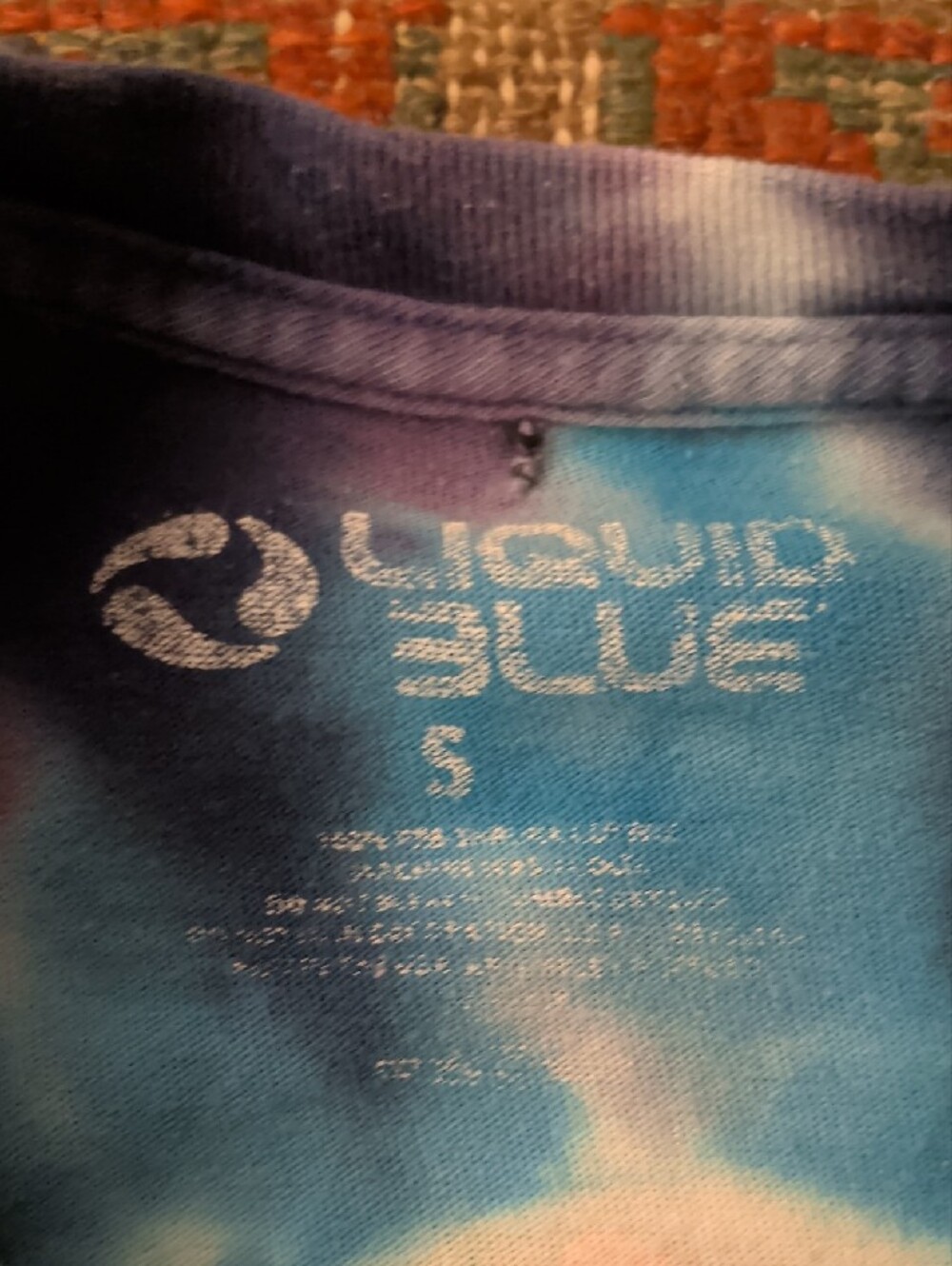 Liquid Blue Blue White Tie-Dye Graphic Tee - Picture 2 of 3